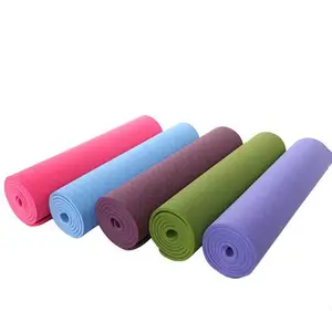 Wholesale Good Quality Healthy Eco-friendly TPE No Glue Exercise Fitness 6mm Double Color Yoga Mat