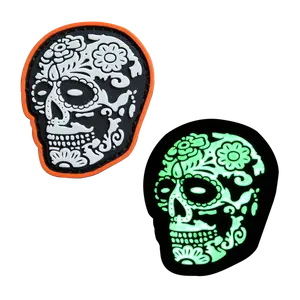 Quality Patch Wholesale Custom 2D/3D PVC Patch Skull Glow In The Dark Soft PVC Rubber Patch