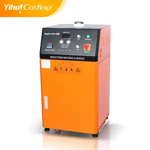 Yihui brand gold bar making machine 2kg 220V 380V 10KW Induction melting furnace for jewelry casting