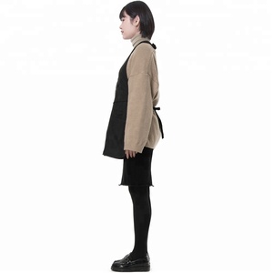 Nero Poliestere Materiale Donne Salone di Bellezza Uniforme Per Salone di bellezza - Product Image 4