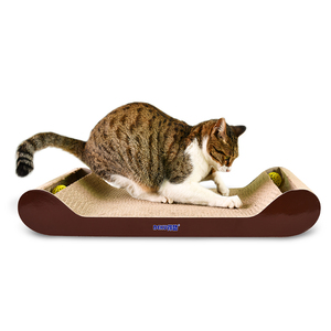 DEKU, juguetes interactivos para rascar bolas para gatitos de interior, tablas rascadoras para gatos, sofá cama de cartón con hierba gatera gratis - Product Image 4