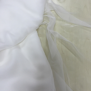 Sciarpe in <span class=keywords><strong>Chiffon</strong></span> <span class=keywords><strong>di</strong></span> <span class=keywords><strong>Seta</strong></span> Bianca Pura Senza Tintura per Colorazione - Product Image 4