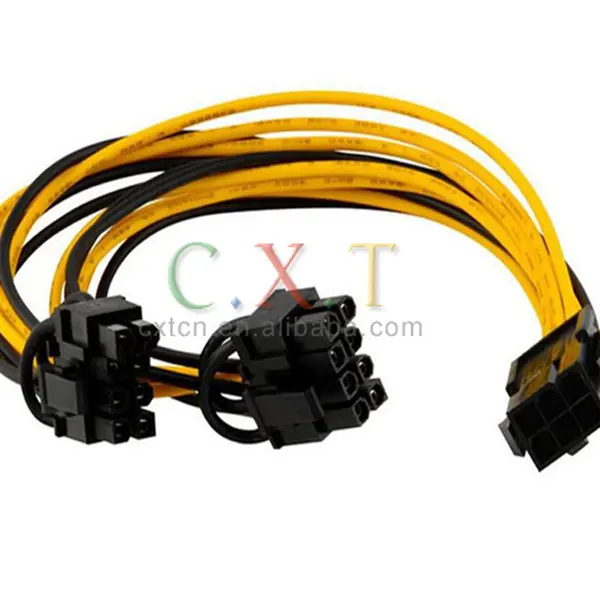 Molex 6 pin PCI Express a 2 x PCIe 8 (6 + 2) pin scheda Video grafica scheda Video PCI-e VGA Splitter Hub cavo di alimentazione