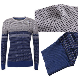 Hombre cuello redondo acrílico algodón <span class=keywords><strong>jersey</strong></span> <span class=keywords><strong>jacquard</strong></span> suéter de <span class=keywords><strong>punto</strong></span> con manga larga - Product Image 4