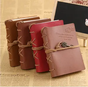 Tie các dây máy tính xách tay PU da retro chữ máy tính xách tay/notepad - Product Image 1