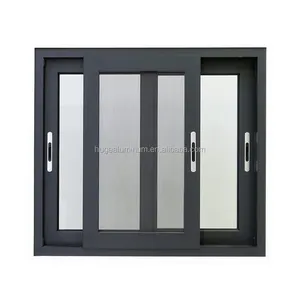 China supplier latest design wood blinds double glass sliding window with stainless steel net