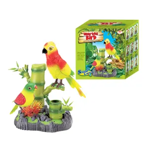Battery operated sound control cartoon plastic singing bird toy for kids HC407673