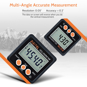 Electronic Protractor Digital Inclinometer 0-360 Aluminum Alloy Digital Bevel Box Angle <strong>Gauge</strong> Meter Magnets Base <strong>Measuring</strong> <strong>Tool</strong> - Product Image 2
