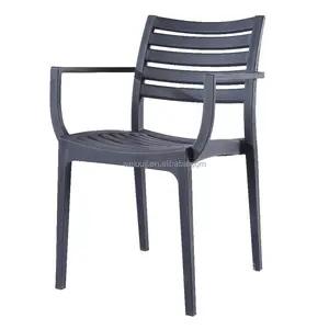 كرسي زوار بلاستيك قابل للتكديس بسعر رخيص مع مسند ذراع