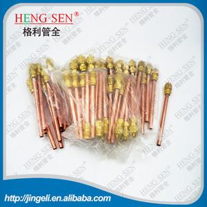 Lote de 10 válvulas de servicio/acceso + núcleo y tapa/removedor de núcleo <span class=keywords><strong>1</strong></span>/4 "SAE <span class=keywords><strong>X</strong></span> <span class=keywords><strong>1</strong></span>/4" OD <span class=keywords><strong>X</strong></span> <span class=keywords><strong>2</strong></span> "vástago - Product Image 2