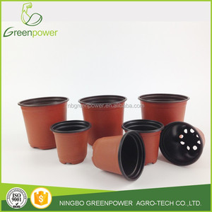 Pots de plantes en plastique <span class=keywords><strong>terre</strong></span> <span class=keywords><strong>cuite</strong></span> bicolore en gros avec trou de drainage, écologiques, différentes tailles disponibles - Product Image 6