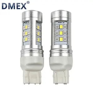 DMEX T20 W21/5W 7443 LED רכב זנב אור כפול צבע לבן וצהוב LED אור אוטומטי להפוך אות רכב בלם הפוך אור DRL 12V