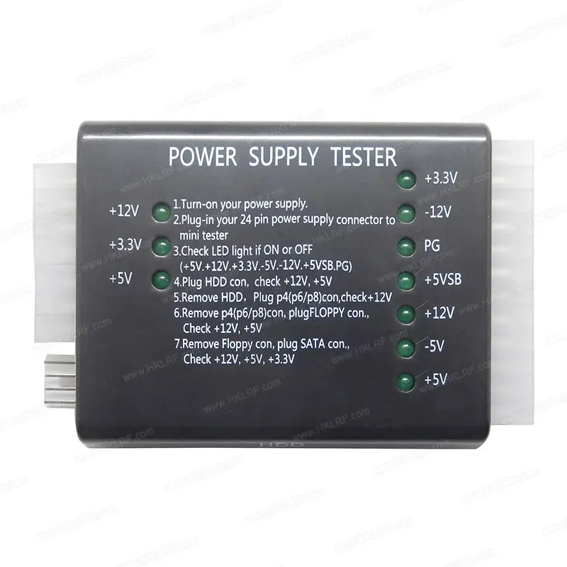 Computer PC Power Supply Tester 20/24 pin PSU ATX SATA HDD Meter Tester