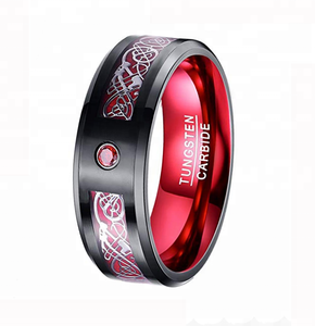 <strong>Ring</strong> 8mm Black Dragon Tungsten Carbide <strong>Men</strong> Band for <strong>Mens</strong> <strong>Celtic</strong> <strong>Rings</strong> Handmade <strong>Ring</strong> - Product Image 4