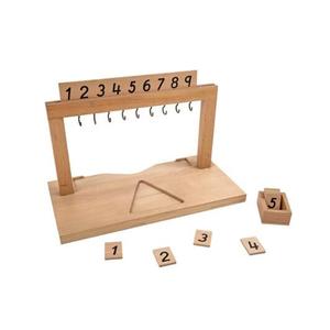 Juguetes Educativos Montessori de Madera de Alta Calidad, Material Didáctico de Matemáticas Montessori, Soporte para Escaleras de Cuentas de Colores - Product Image 1