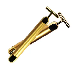 Abnehmen Gesicht 24 k Gold Schönheit Bar Vibration Gesichts Massage Roller für Frauen