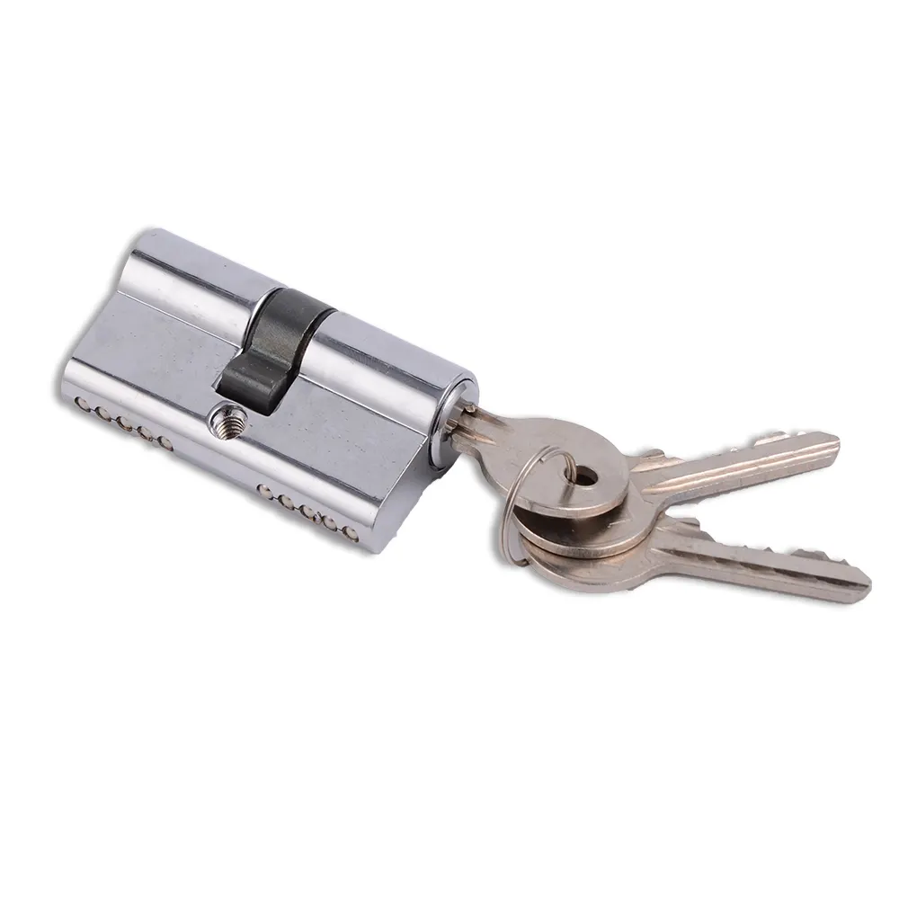 Zinc brass keys double open solid lock cylinder