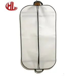 Durable Biodegradable White Mens Suit Cover Bag Garment With Logo For Wholesale