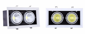 Foco de luz <span class=keywords><strong>LED</strong></span> COB regulable, lámpara de techo con superbrillo, AC85-265V, montada en superficie cuadrada, 30W, 2x15W - Product Image 5