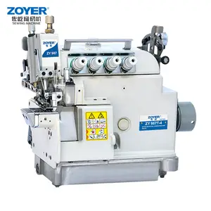 ZY987T-4 Zoyer cilinder bed top en bottom feed drie draden overlock naaimachine