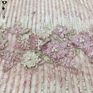 Ưa thích đính cườm Ren Vải thêu 3D hoa vải cho Haute Couture - Product Image 1