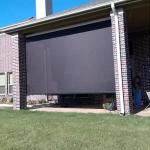 Outdoor Waterproof Roller Zipped Screens Motorized Blinds Curtain screen