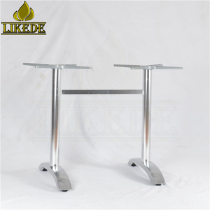قاعدة طاولة طعام خارجية من الألومنيوم بعمودين مزدوجين لسطح مربع - Product Image 3