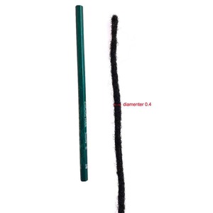 Extensiones de Cabello Yonna, 100% Cabello Humano, Rastas Hechas a Mano, Tamaño Pequeño (diámetro 0.4cm), 40 Mechones/paquete, Negro Natural # 1B - Product Image 5