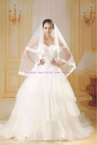 2015 princesse Guangzhou tulle bouffi billes <span class=keywords><strong>de</strong></span> mariage robes <span class=keywords><strong>de</strong></span> <span class=keywords><strong>mariée</strong></span> avec perles lourde AG008 corsage - Product Image 1