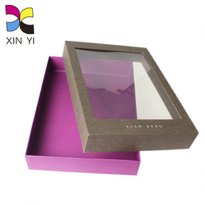 Free sample clear packaging carton kraft paper necklace gift box
