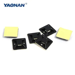 Nylon66 Self Adhesive Mounting Base Cable Wire Zip Tie Mounts