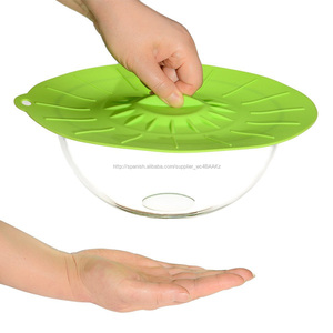 <span class=keywords><strong>Tapas</strong></span> de silicona <span class=keywords><strong>Gourmet</strong></span> alimentos cubre sello de succión de la funciona en tazas, cuencos, ollas y recipientes, grupos 4 - Product Image 4