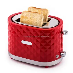 China fornecedor 1000 watts 2 fatias toaster com função de cancelamento de reaquecimento de descongelamento