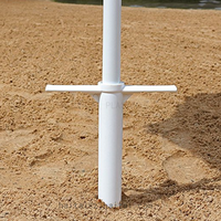 Ancre de parapluie de couleur blanche, sautoir de plage en plastique solide, OEM et personnalisé