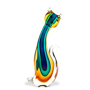 Figurines de <span class=keywords><strong>chat</strong></span> <span class=keywords><strong>en</strong></span> <span class=keywords><strong>verre</strong></span> <span class=keywords><strong>soufflé</strong></span> antique Jolies décorations avec un design de <span class=keywords><strong>chat</strong></span> complexe - Product Image 2
