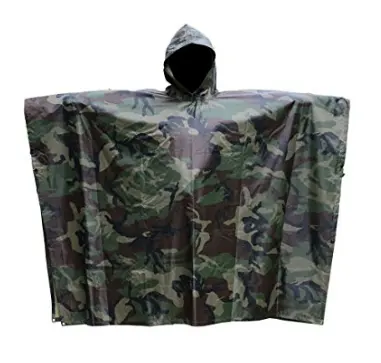 Ripstop imperméable À Capuchon Camouflage manteau de Pluie poncho de pluie pluie costumes grande taille avec sac de rangement en tissu