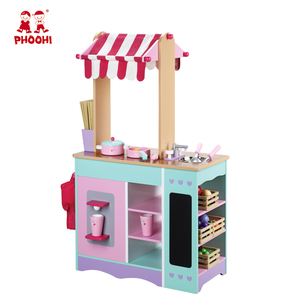 Jouer Boutique et Cuisine Enfants en bois jouets cuisine set pour les petites filles 3 + - Product Image 1