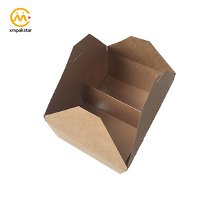 Respetuoso del medio ambiente desechables almuerzo resistente a la grasa de papel de kraft marrón caja de embalaje de alimentos - Product Image 5