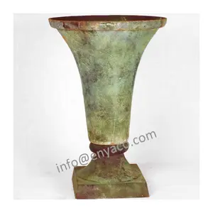 Vintage Cast Iron Urn Garden Cung Cấp Trang Trí Planter, Shabby Chic Đồ Trang Trí Sân Vườn Khác