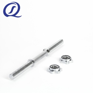 Phòng tập thể dục thép không gỉ quả tạ xử lý với hai spinlock cổ áo rắn ren thanh - Product Image 4