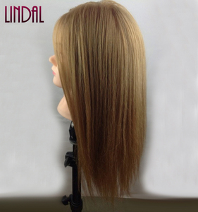 Cabeza de Maniquí LINDAL para Peluquería, Cabello Natural, para Prácticas de Estilismo, Cabeza de Maniquí con Cabello Humano <span class=keywords><strong>Real</strong></span> para Mujeres, para Barbería - Product Image 3