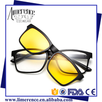Cat.3 polarisée clip sur les lunettes de soleil lunettes de soleil design avec clip magnétique sur cadre femmes clip sur lunettes de soleil ultem