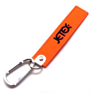 Tùy chỉnh thêu hai mặt Polyester Thẻ Hành Lý bền <span class=keywords><strong>Keychain</strong></span> để dễ dàng nhận dạng - Product Image 2