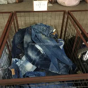 Jean slim en denim pour femmes, couleur unie, style sexe, vêtements utilisé pour le fournisseur, vêtements de deuxième main