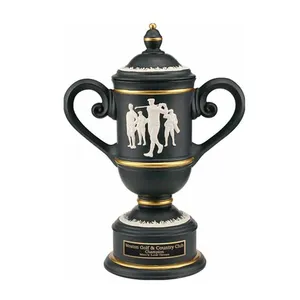 1500 tasse de Champion du Club de Golf, en résine noir et blanc
