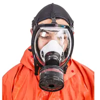 Silikon tam yüz anti gaz toz solunum koruma NBC maskesi