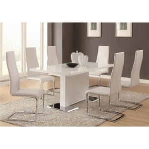 Chinese Tianjin Stijl Exotische Eenvoudige Minimalistische Glas Acryl Plexiglas Eettafel Set Voor Familie - Product Image 2
