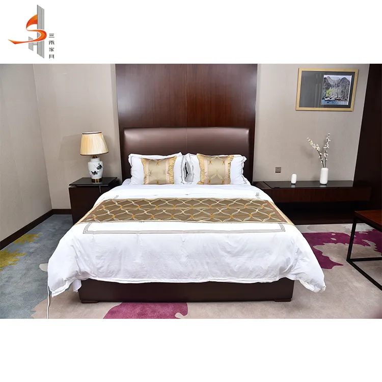Muebles de cama de tamaño king para dormitorio, juego de traje de estrella reina, muebles de hotel modernos hechos a medida, nuevo diseño