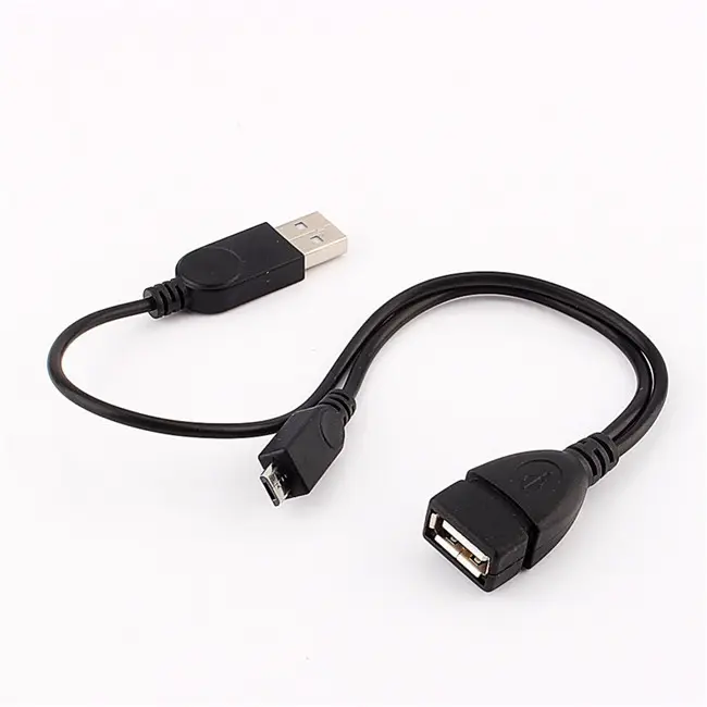 Разветвитель питания хоста OTG Y-образный кабель микро-USB штекер-USB A штекер и гнездо адаптер кабель Y-образный разветвитель OTG кабель