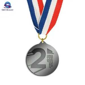 Großhandel kunden spezifisches Logo Sport Metall medaillen mit Band